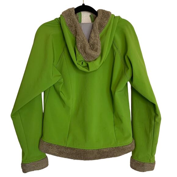 Marmot Green Fur Trimmed Soft Shell Women's Jacket Size Large - Picture 4 of 12